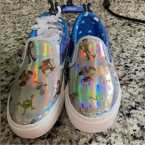 NWT Disney Pixar Fashion Slip On Shoes Toy Story Woody Monsters Inc Disney 100